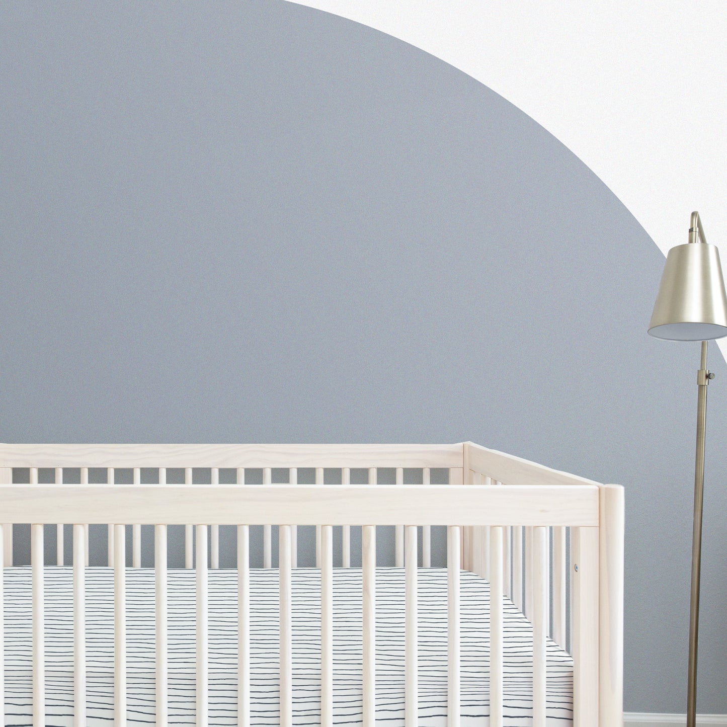 Organic Crib Sheet - Cobi Blue Stripes