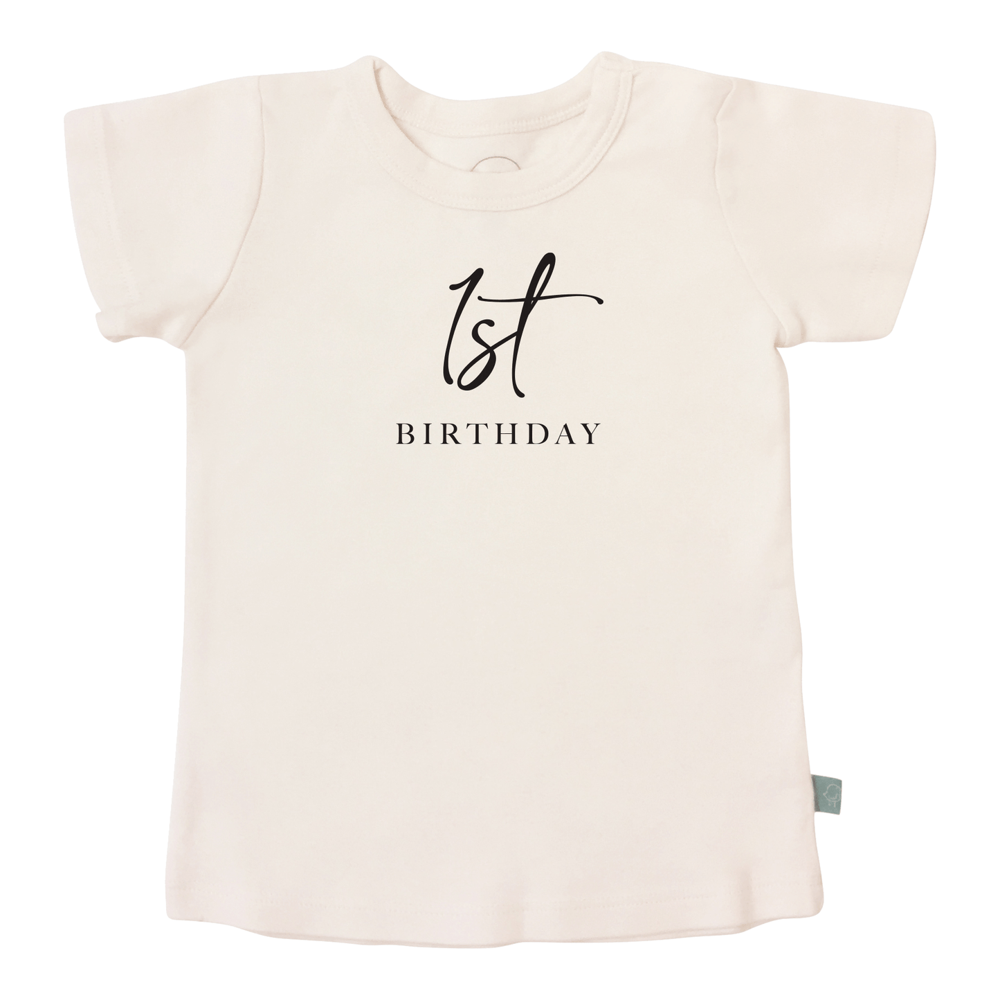 graphic tee | 1st birthday milestone charcoal
