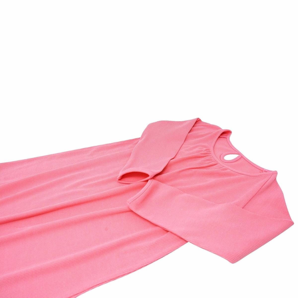 Sweetheart Dress - Geranium Pink Rib