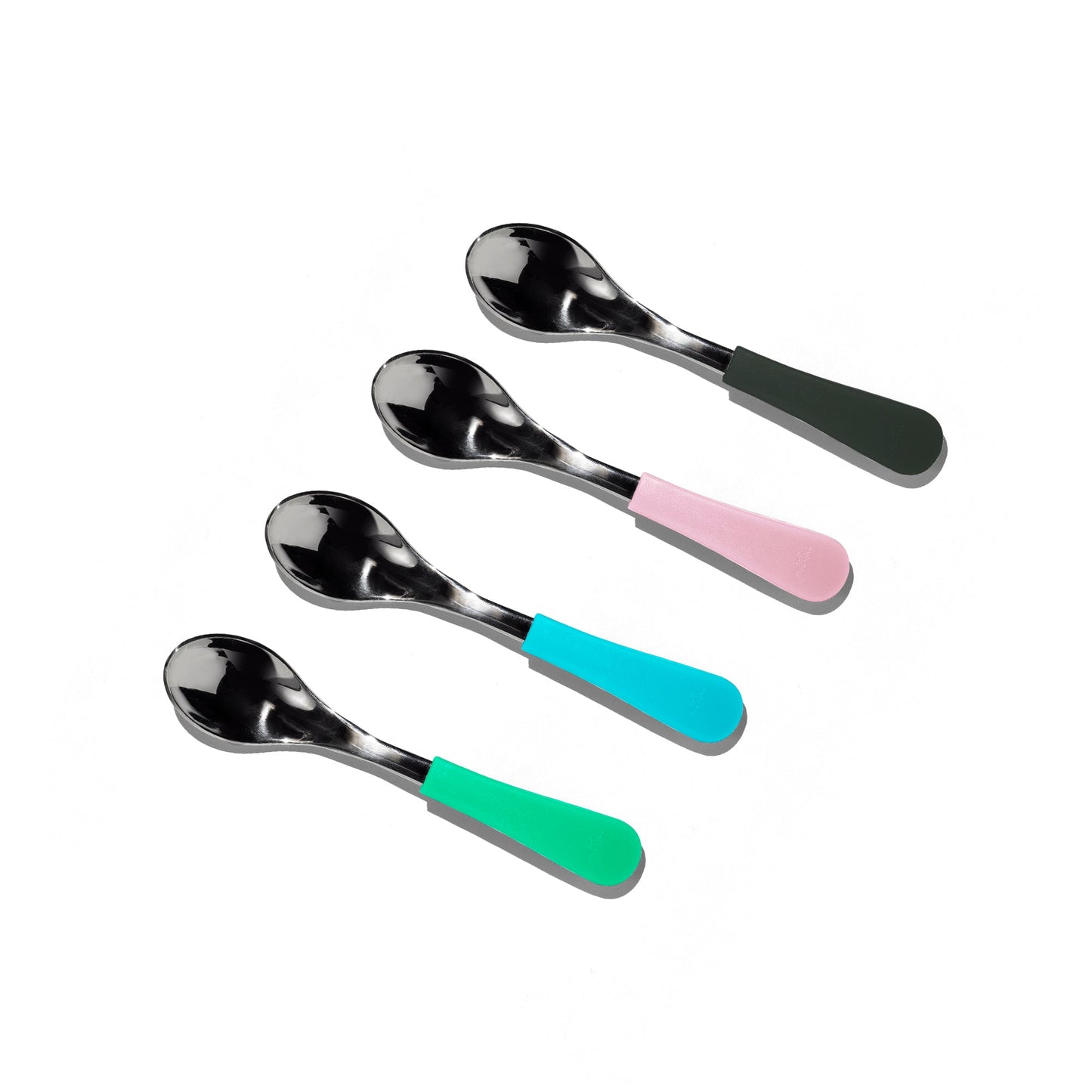 Stainless Steel Baby Spoons - BLW Infant Self Feeding Spoon | Wide - Short