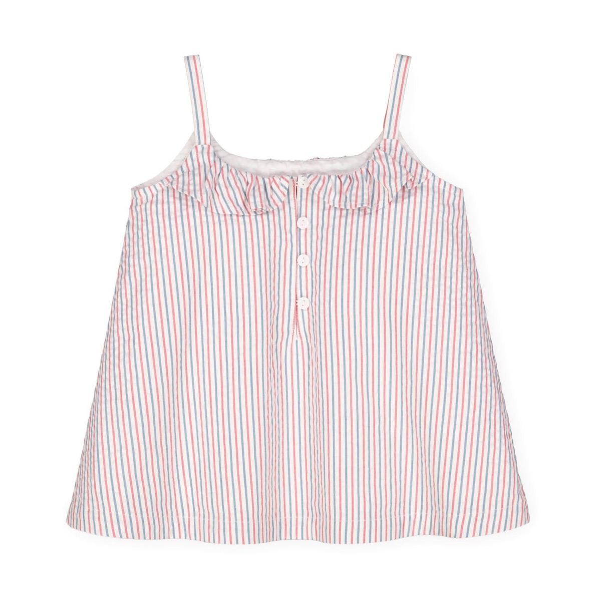 Baby Swing Tank Top - Red and Blue Seersucker