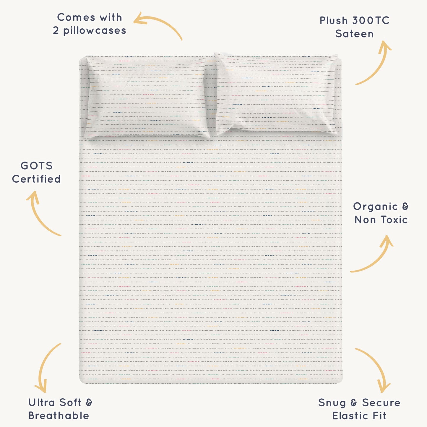 Organic Cotton Sheet Set - Pebble Pop