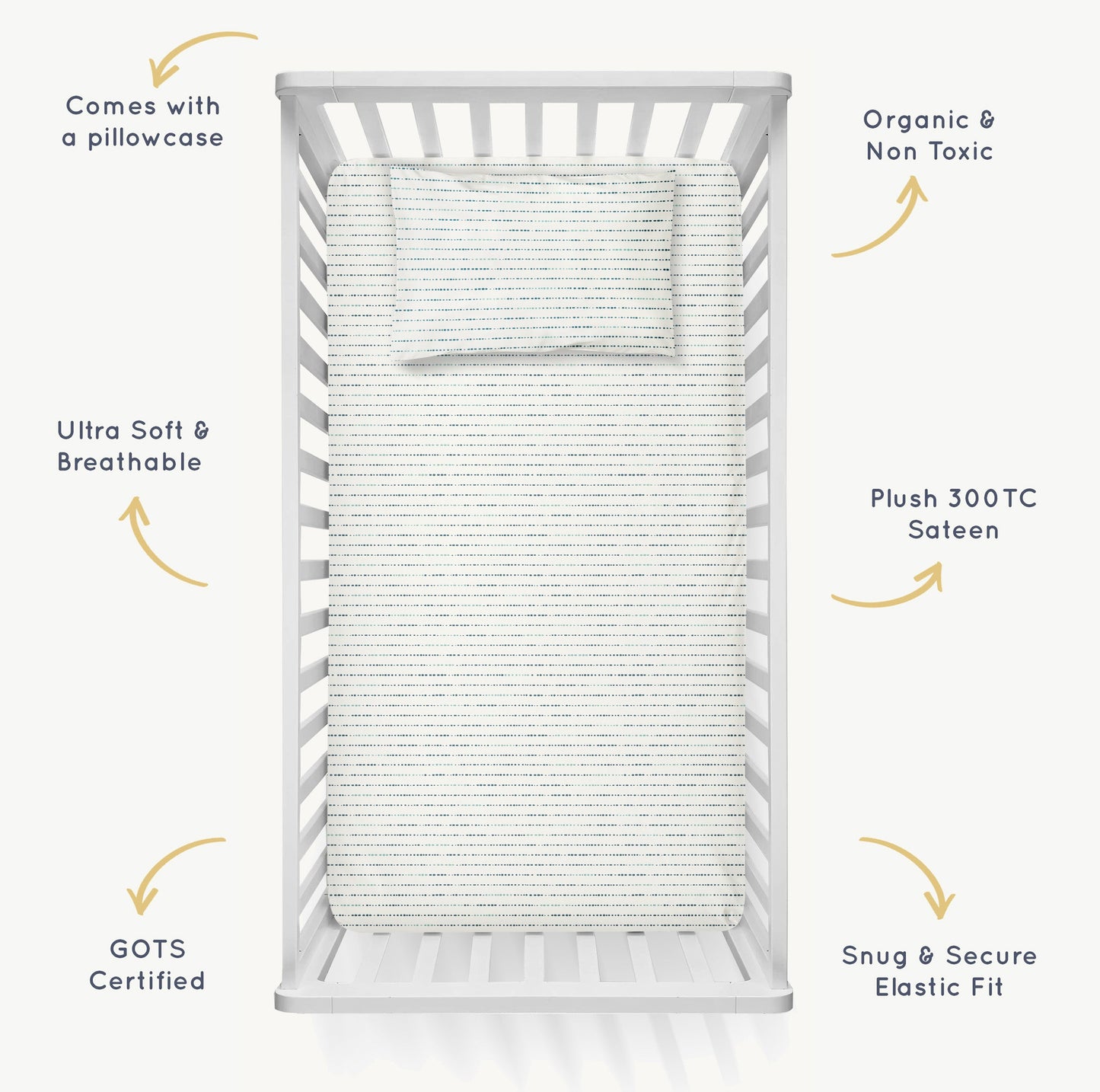 Organic Crib Sheet - Pebble