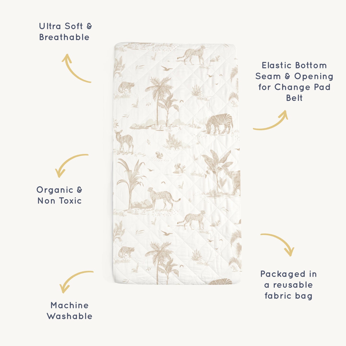 Organic Changing Pad Cover - Safari