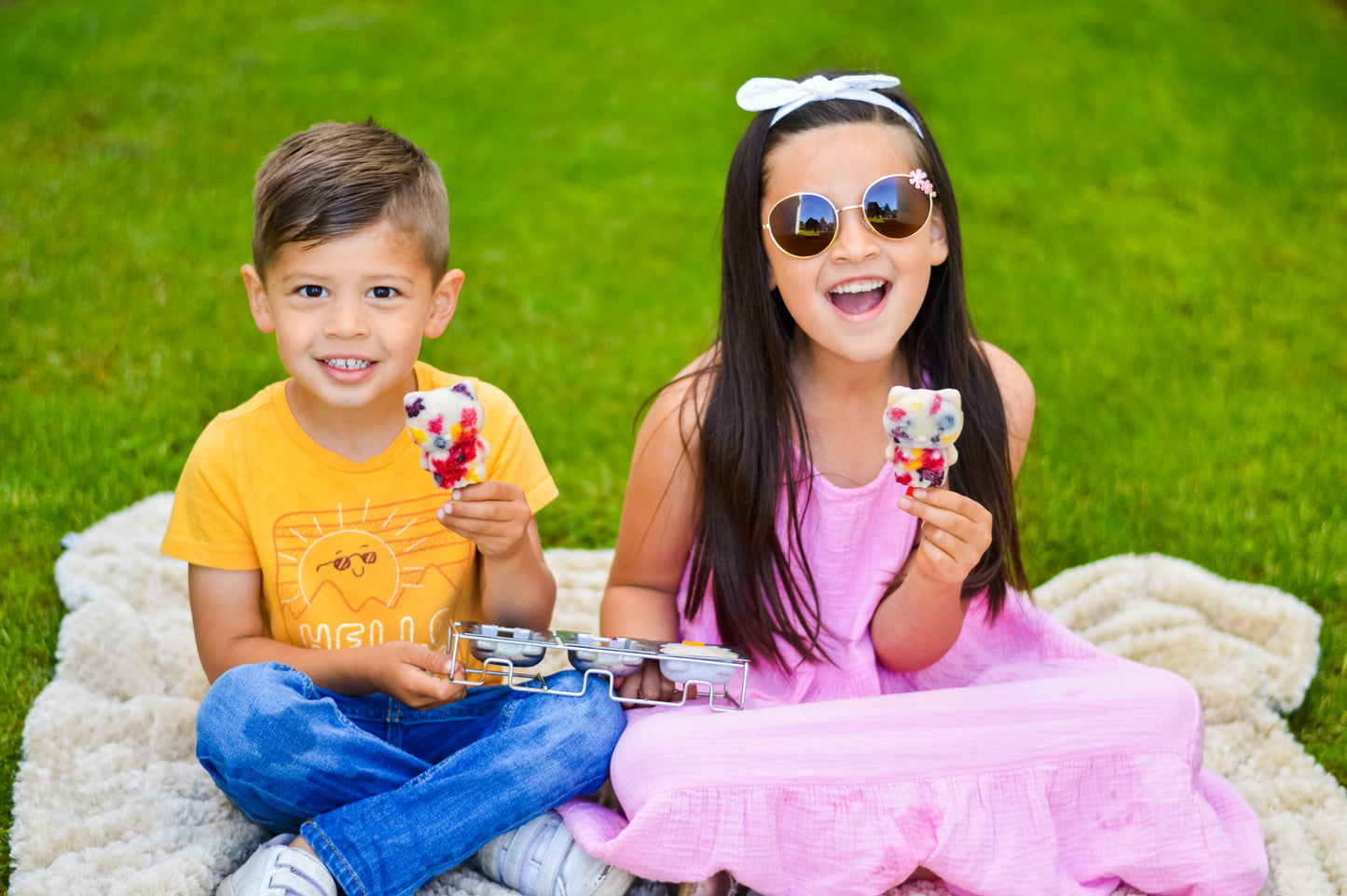 STAINLESS STEEL POPSICLE MOLDS, 3 CAT MOLDS with REUSABLE STEEL STICKS