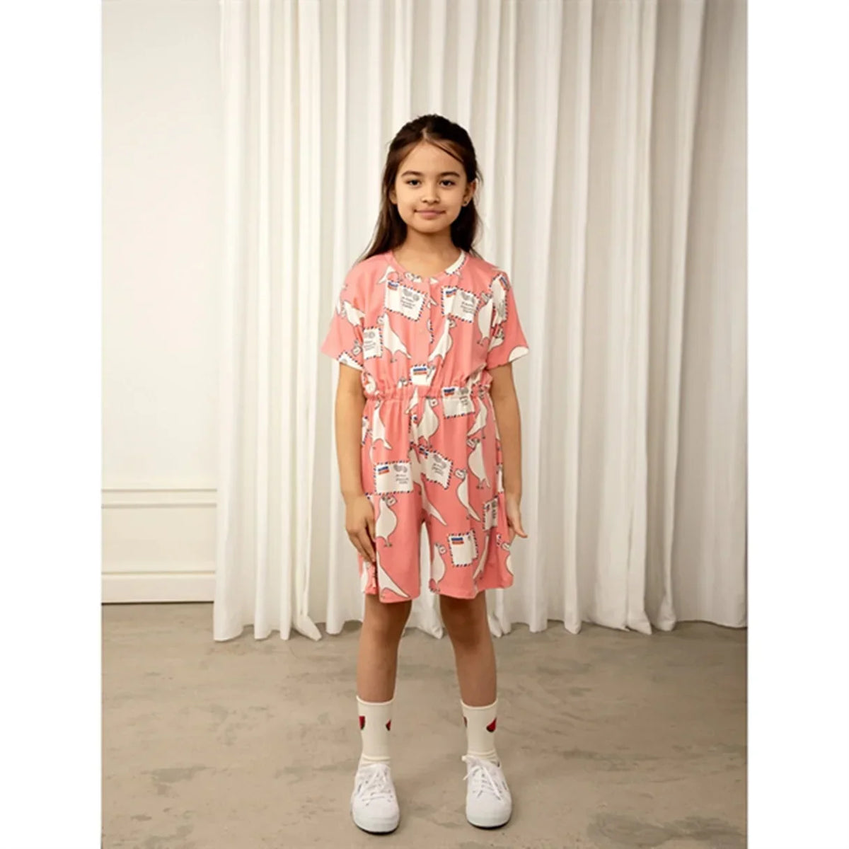 Pigeons Tencel Aop Summersuit - Pink