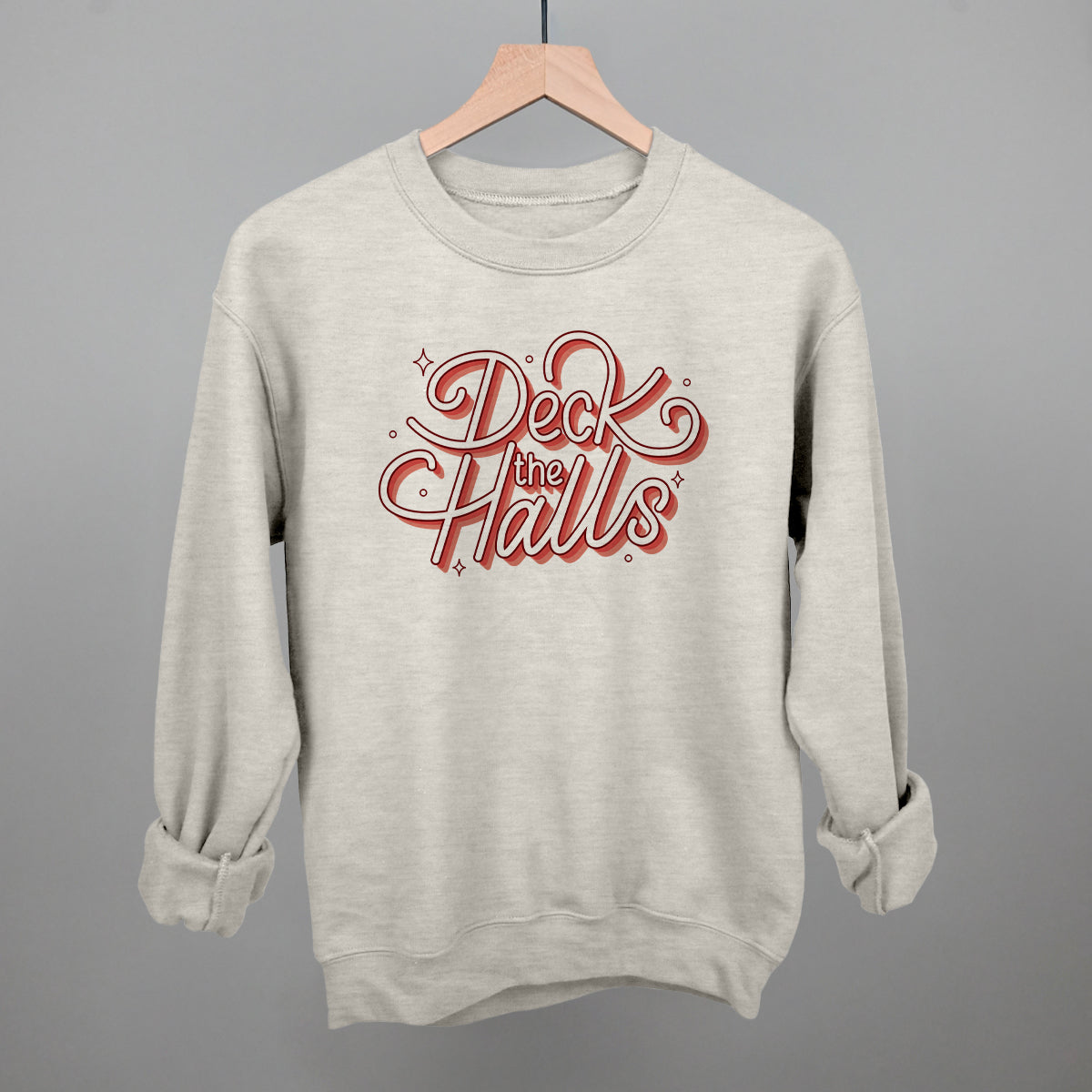 Deck The Halls Sparkle Script (Red)