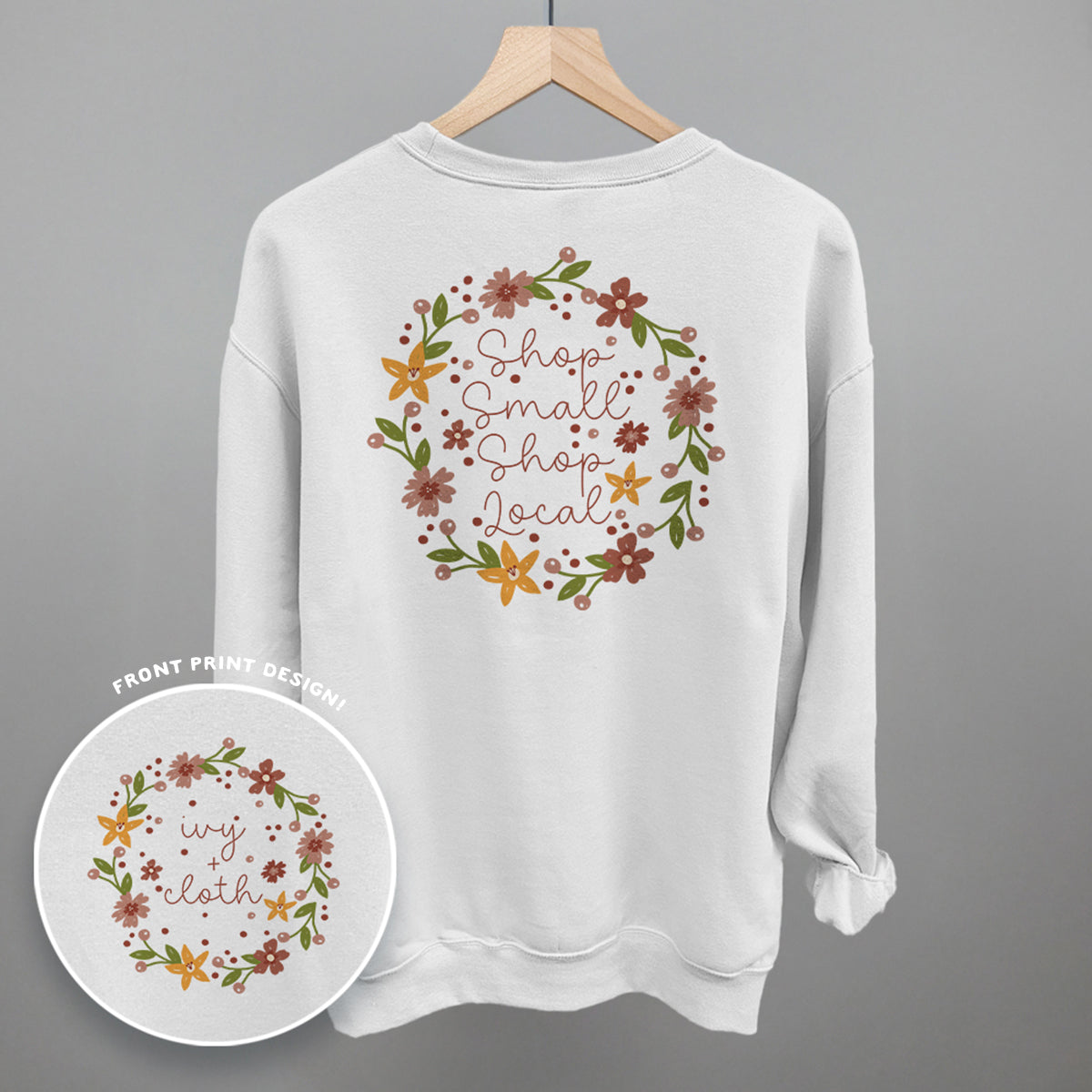 Shop Small Shop Local Back Print