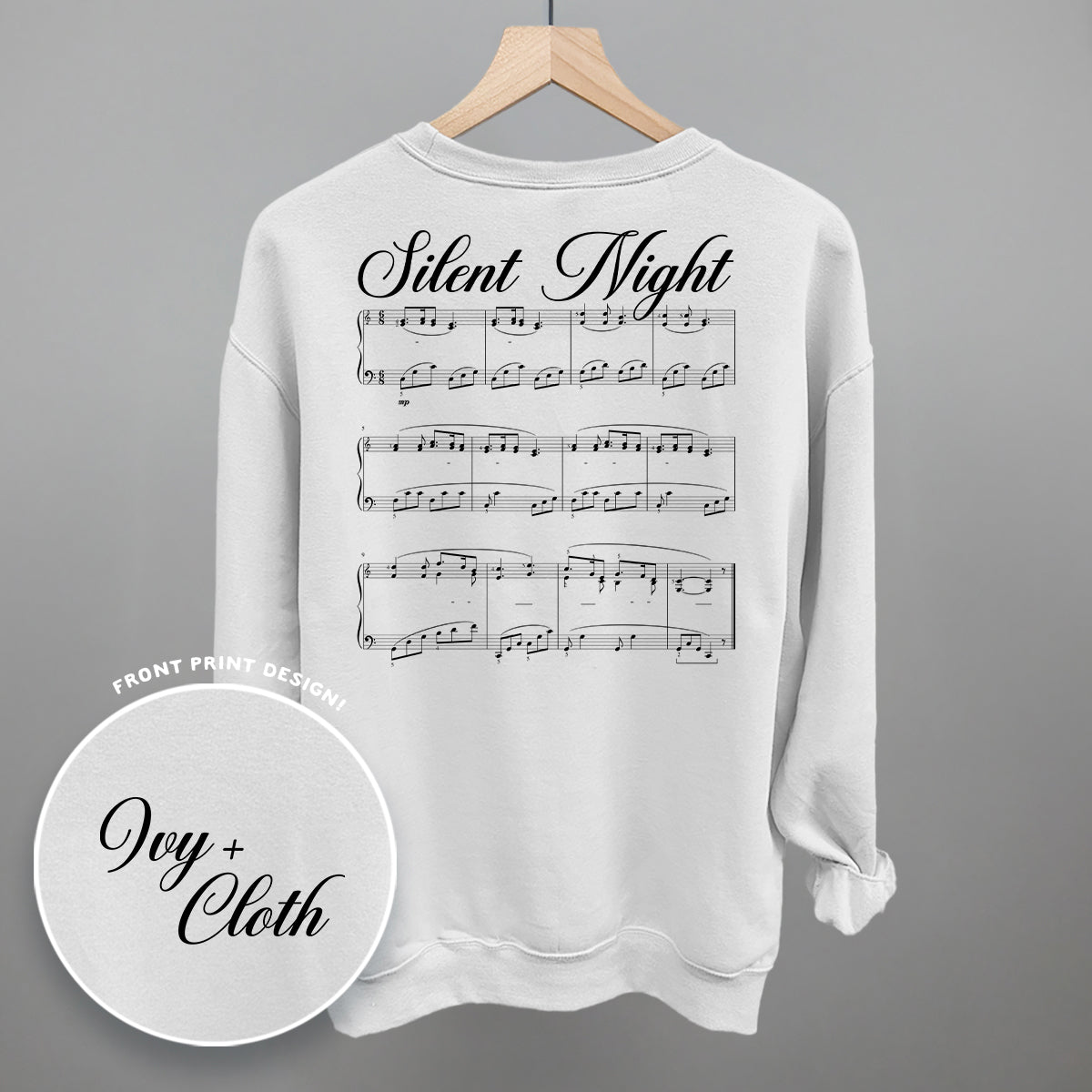 Silent Night Sheet Music (Back Print)