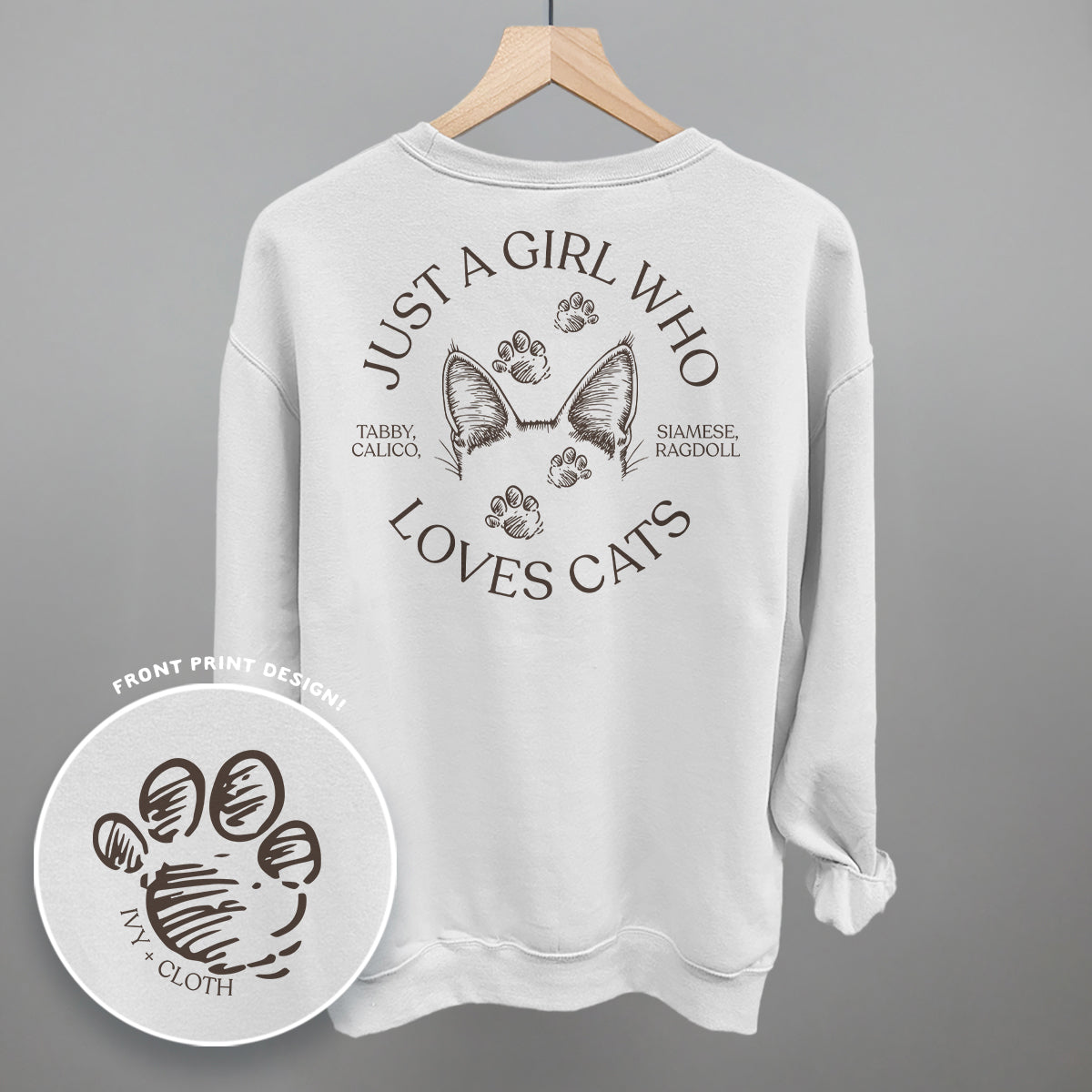 Just A Girl Who Loves Cats (Back Print)