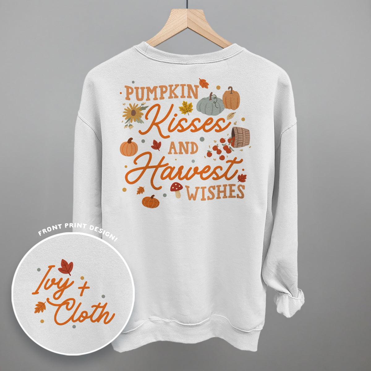 Pumpkin Kisses And Harvest Wishes (Back Print)