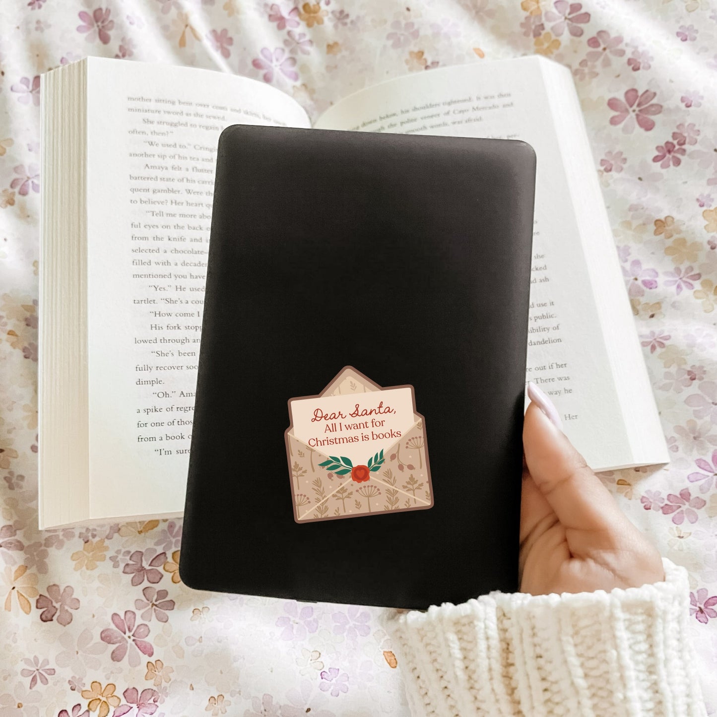 Dear Santa, All I Want For Christmas Is Books (Decal)