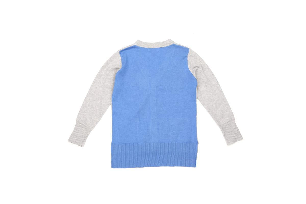 Sam Cardigan V Neck - Grey / Blue