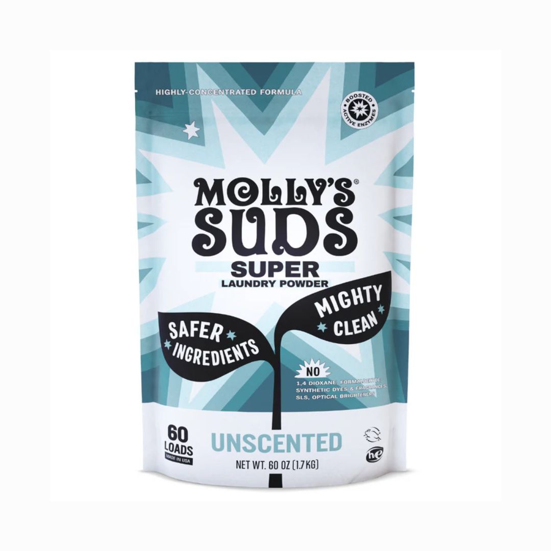 Molly's Suds Super Powder Laundry Detergent with Enzymes - Unscented