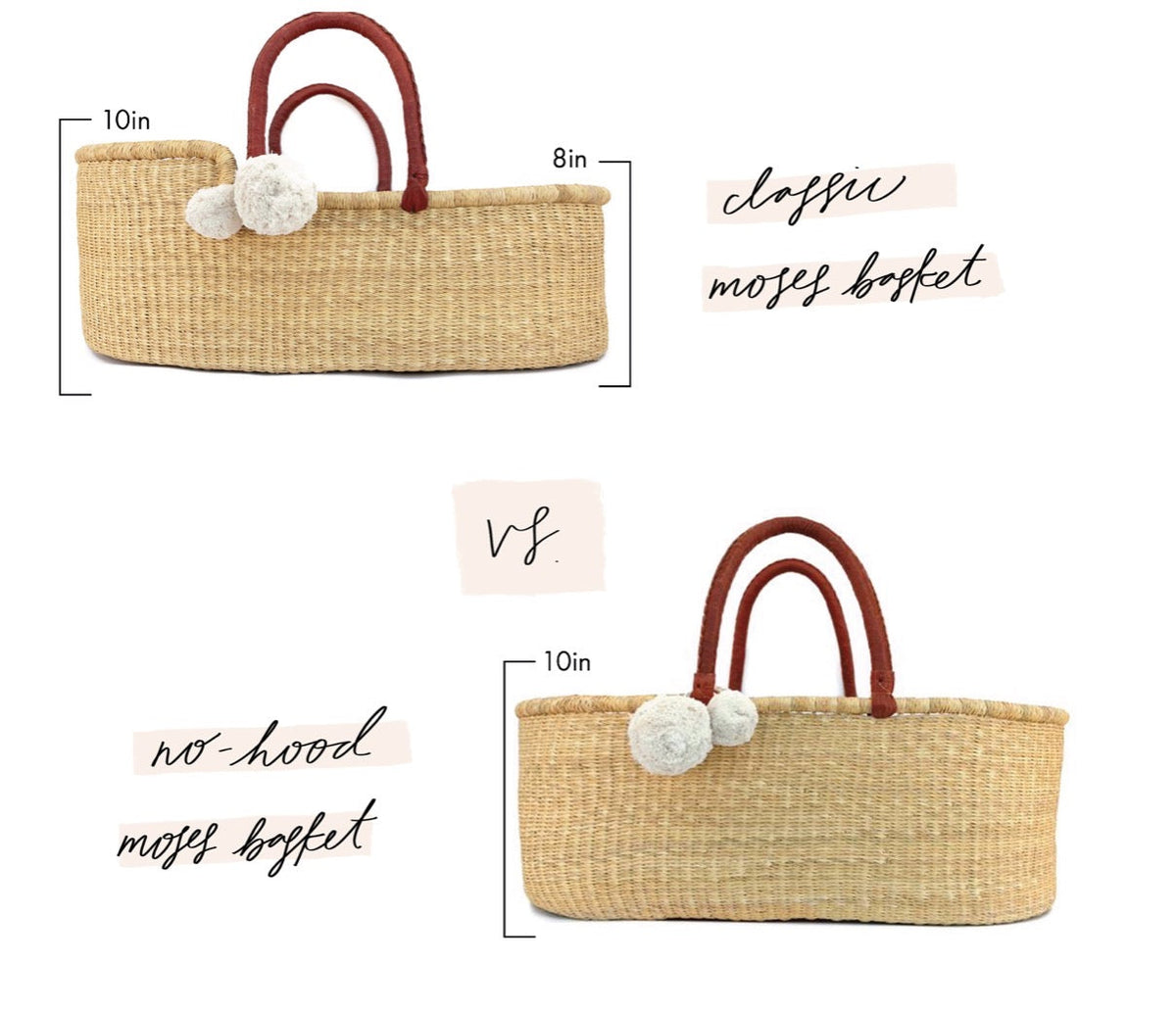African Moses Basket<br>Cream Handle