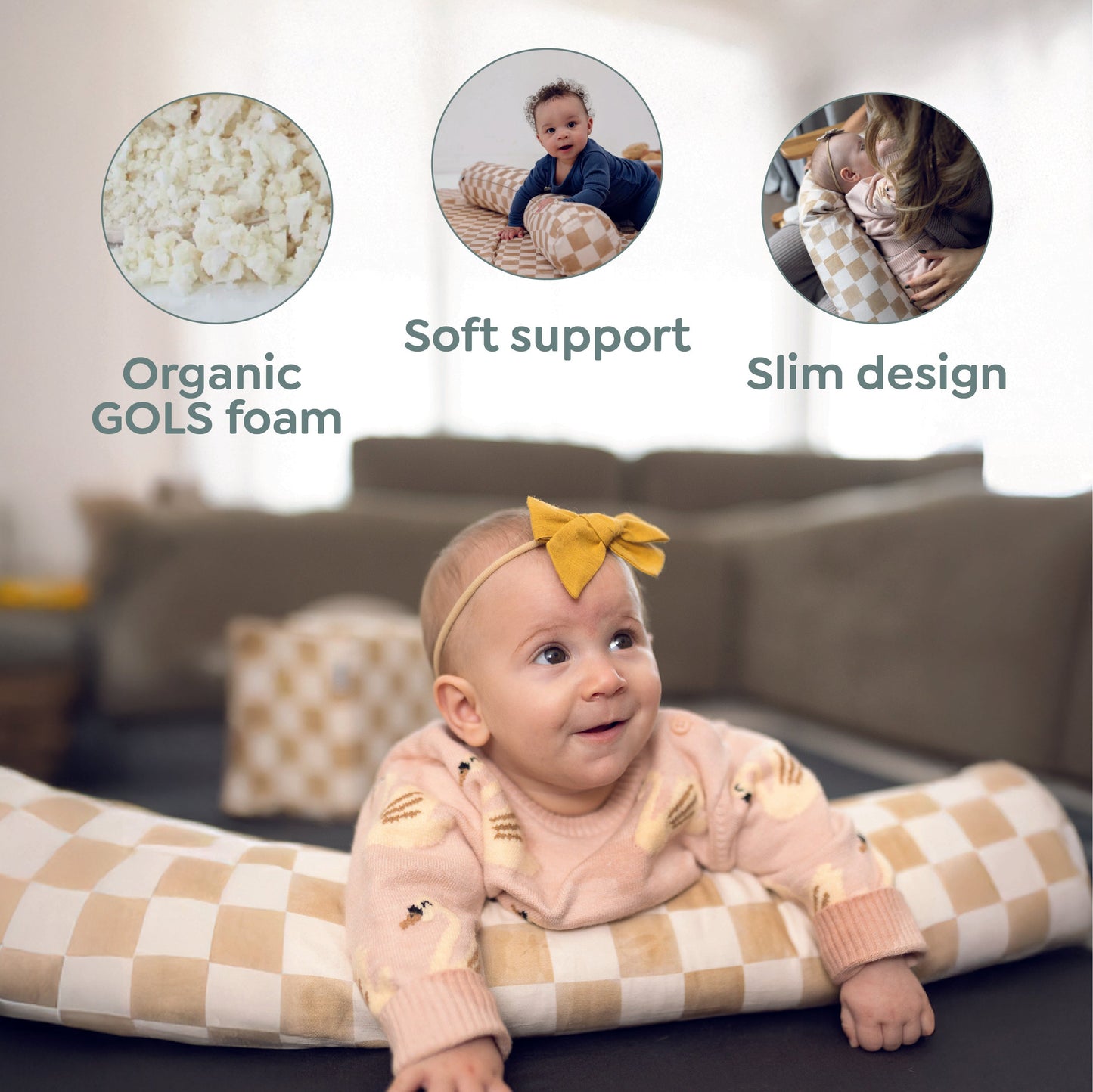 Terrazzo Clay Support Pillow