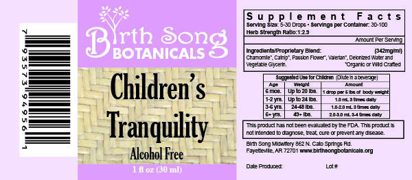 Children's Tranquility Relaxing Herbal Tincture with Chamomile for Sleep Support* 1 oz