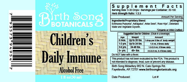 Children's Daily Immune* Organic Herbal Tincture with Astragalus Root 1 oz.