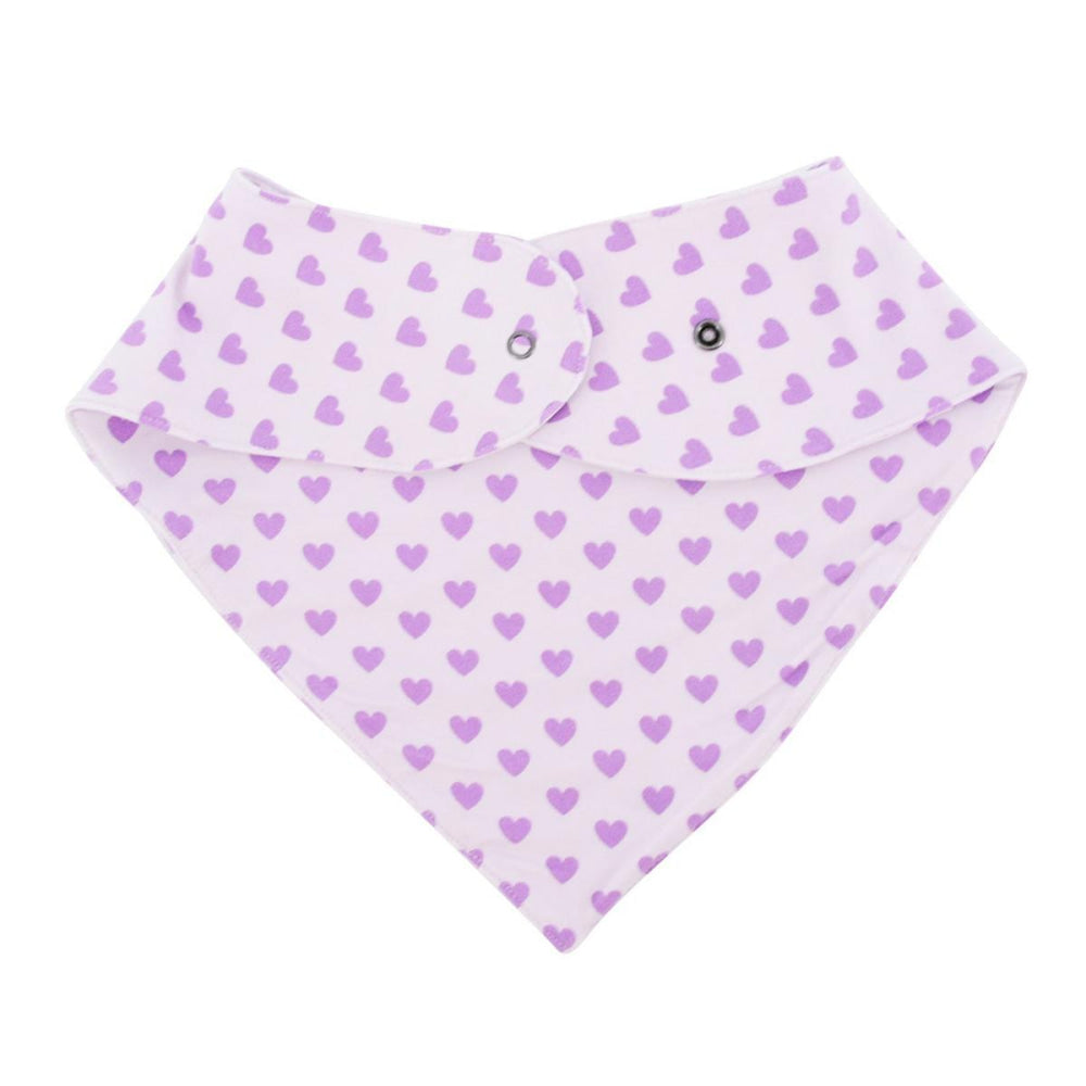 Baby Bib - Purple Hearts
