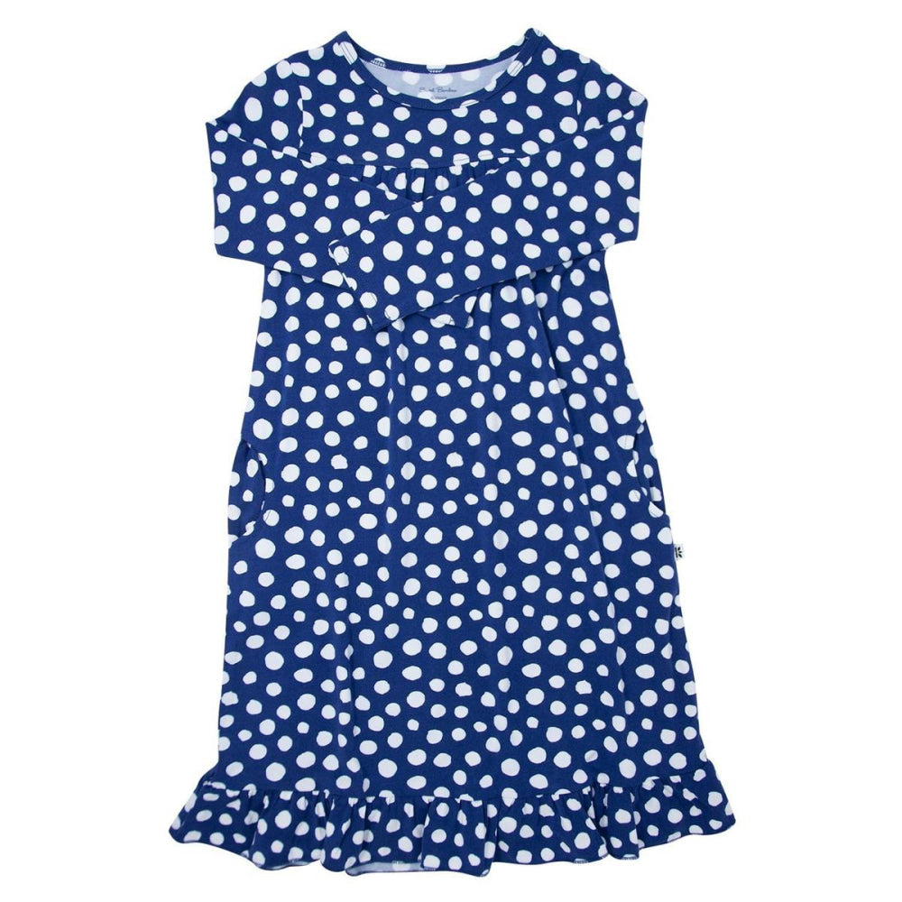 Boho Dress - Navy Dots