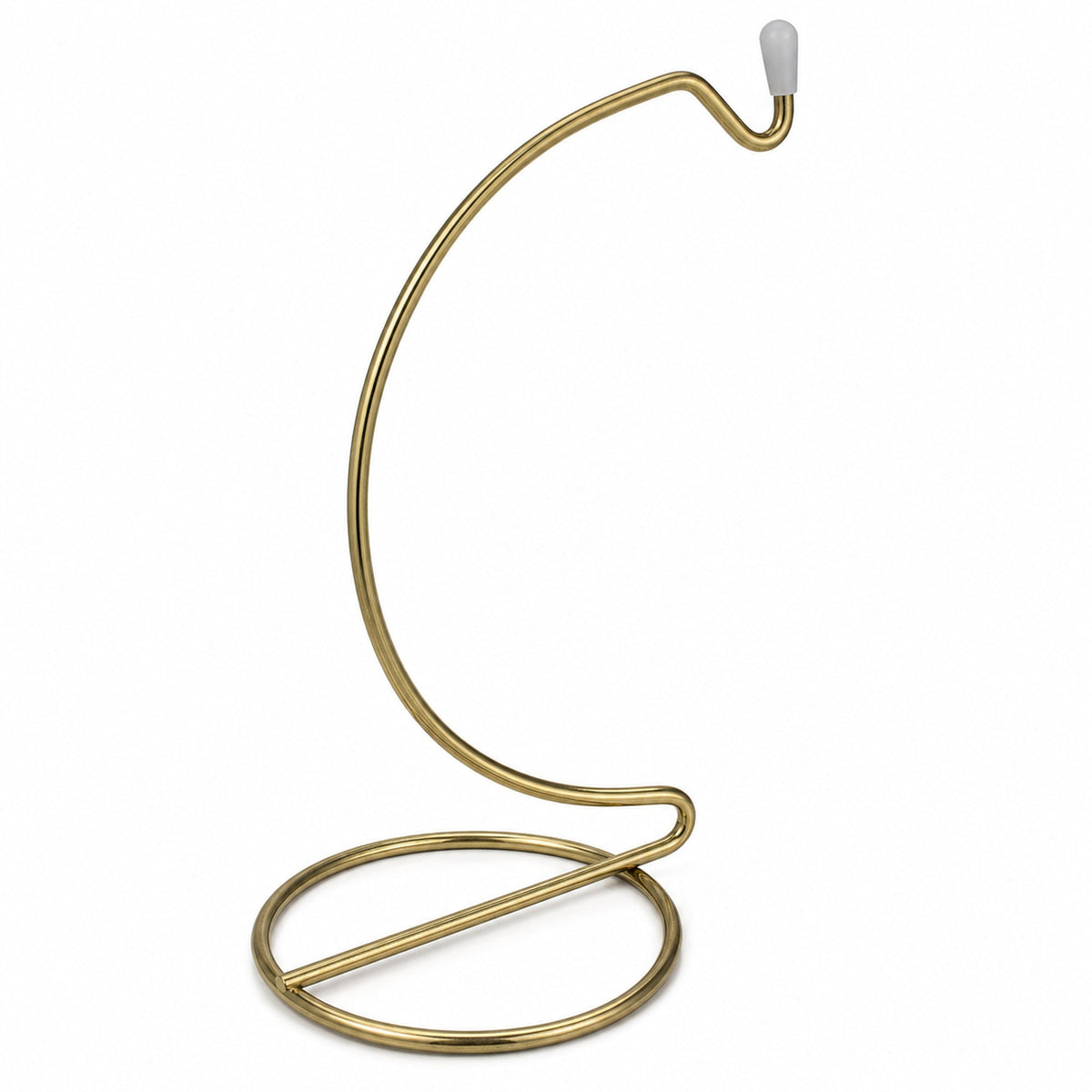 Circle Base Gold Tone Metal Ornament Stand Display Holder 5 Inches