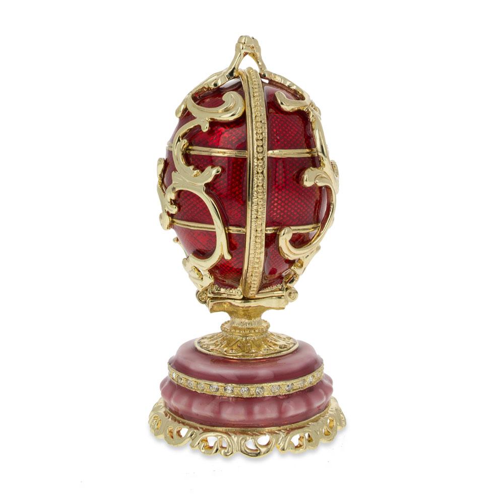 1899-1903 Spring Flowers in Red Royal Imperial Egg 3 Inches