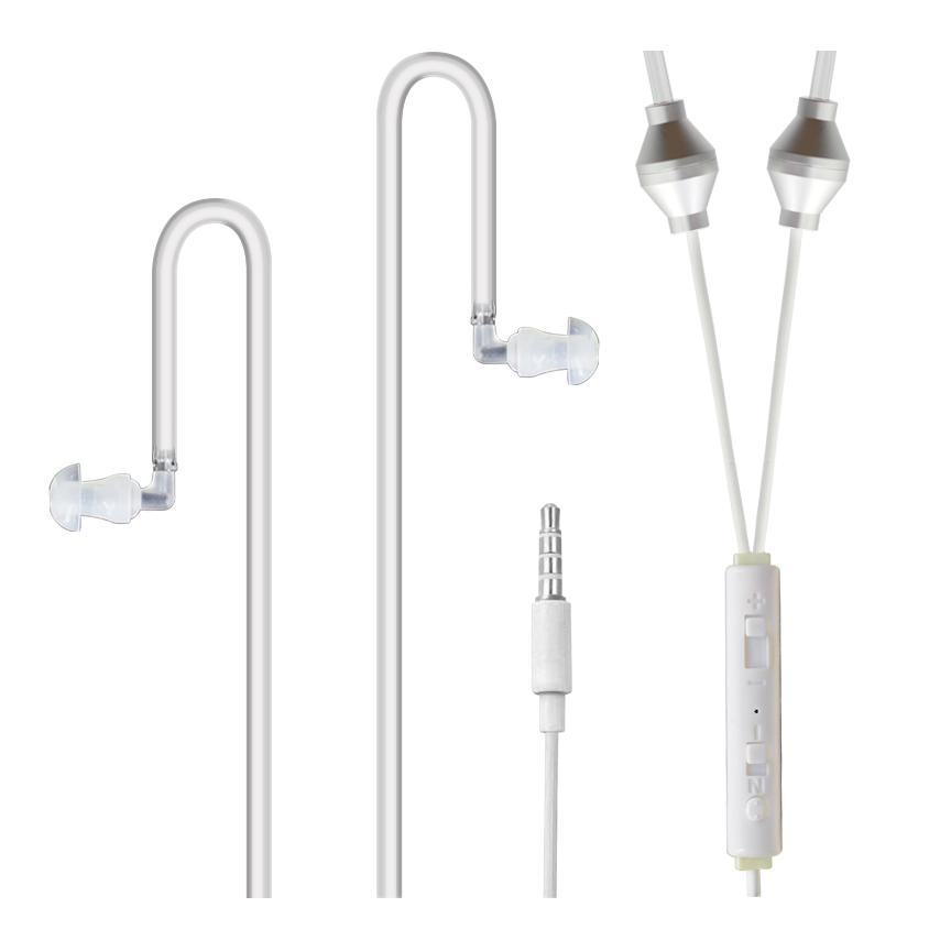 Anti-Radiation Air-Tube Headphones with Microphone