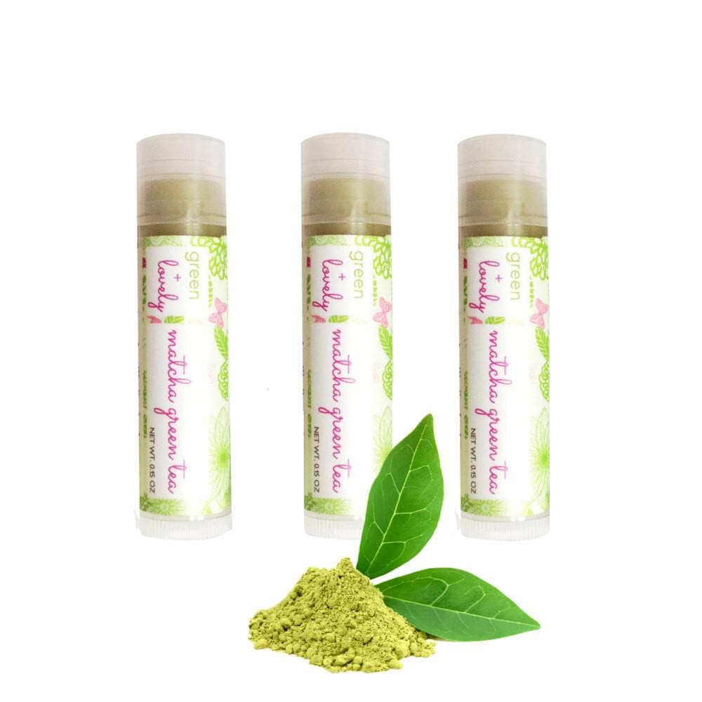 Matcha Green Tea Organic Lip Butter - Antioxidant Shea Lip Butter Balm - 0.15 oz
