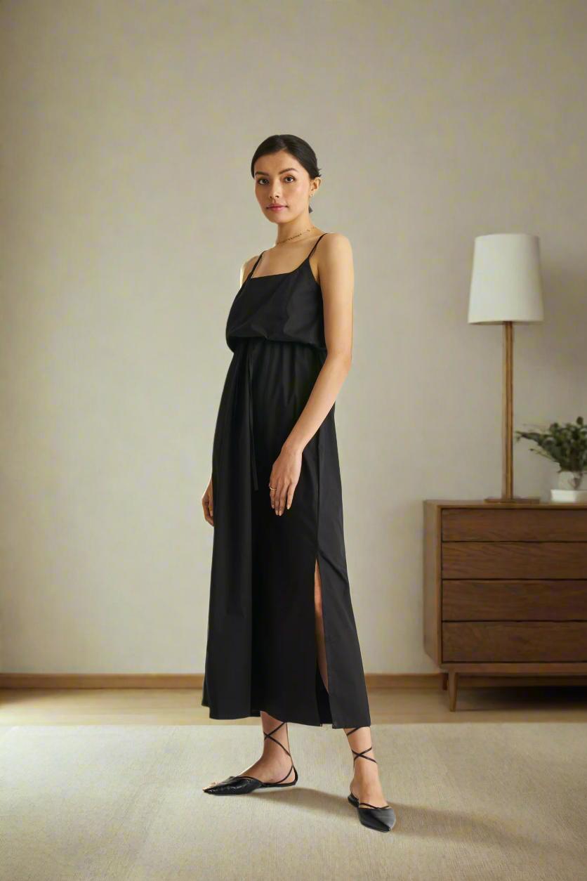 Strappy Maxi Dress - Black