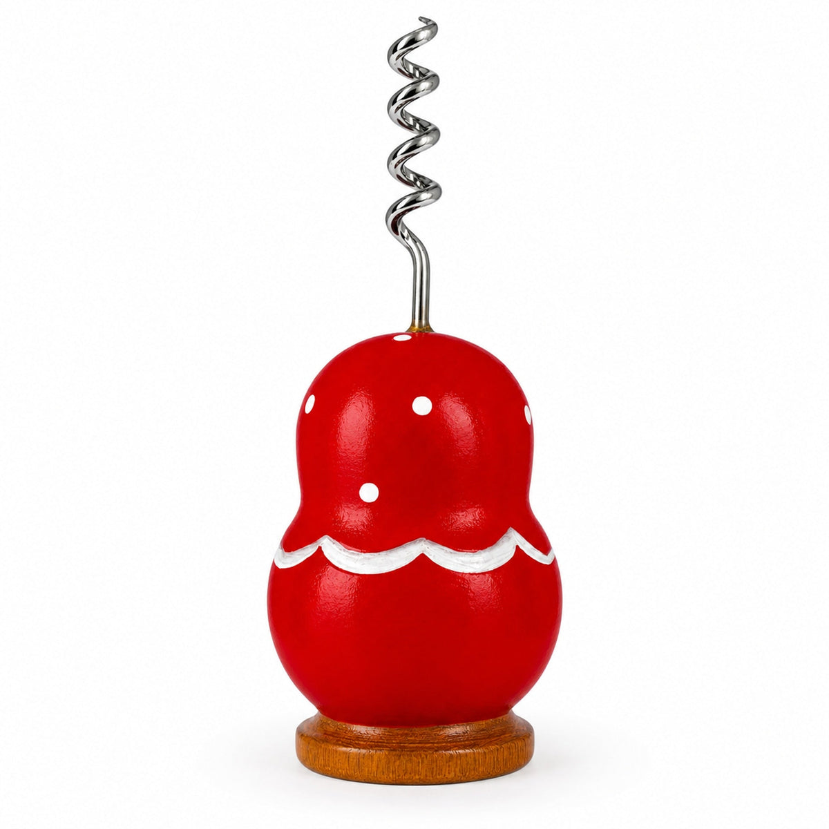 Red Wooden Corkscrew Wine Bottle Opener