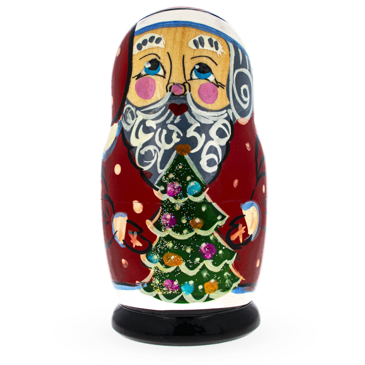 Set of 3 Santa, Penguin and Snowman Wooden Nesting Dolls