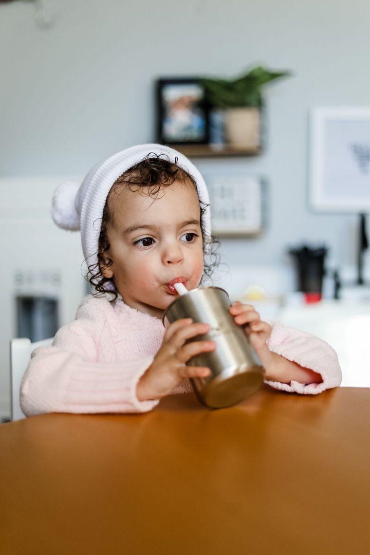 Medium Stainless Steel Insulated Baby Cup 8oz with Additional Silicone Lid