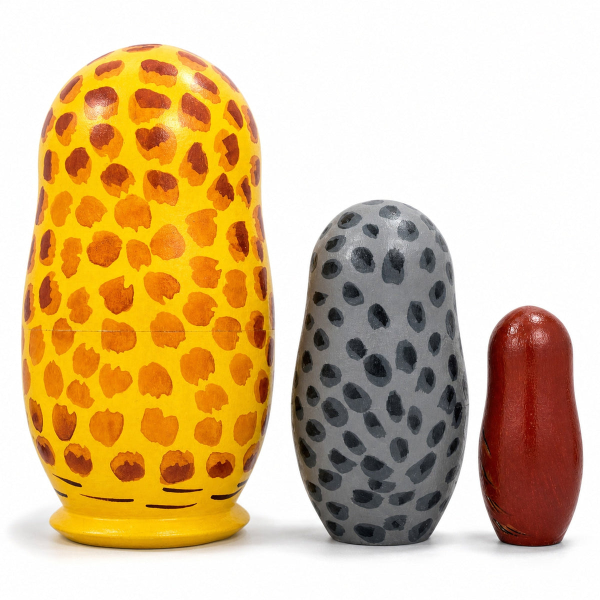 Set of 3 Owls Wooden Nesting Dolls 4.25 Inches