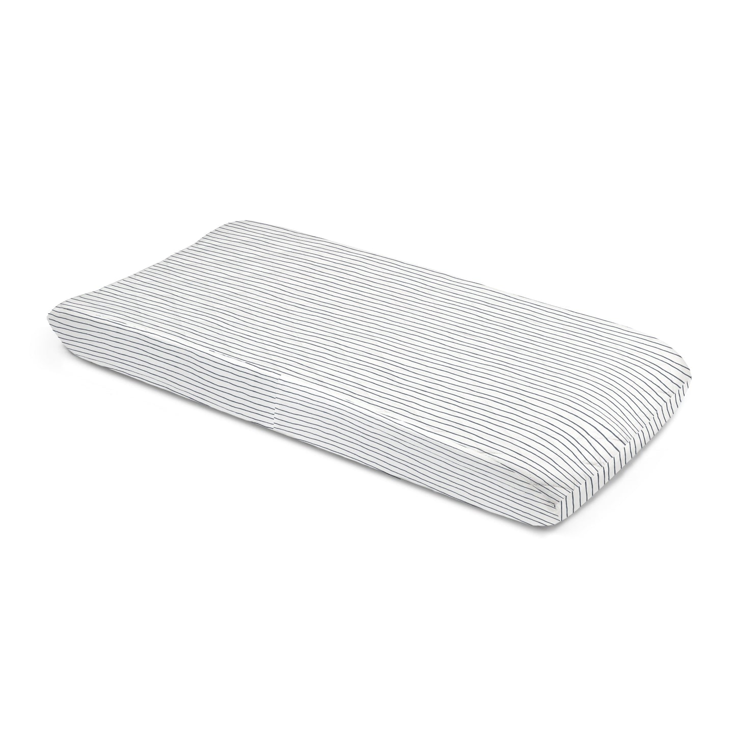 Organic Changing Pad Cover - Navy Stripes