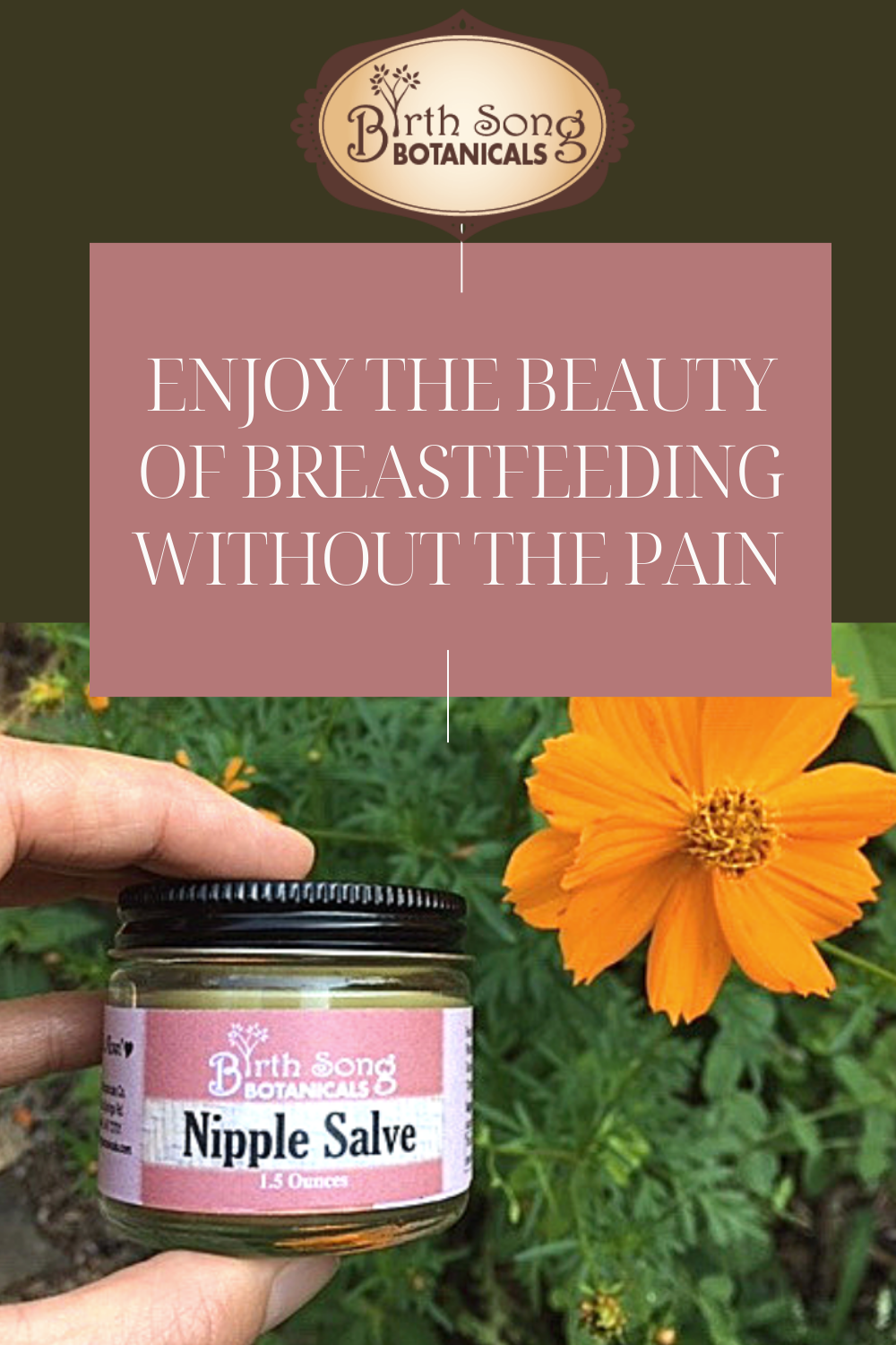 Nipple Salve, Soothing Herbal Nipple Butter for Breastfeeding and Lactation