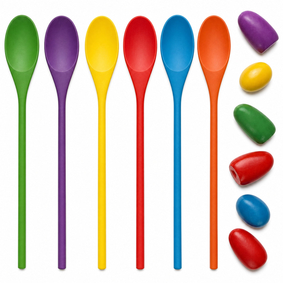 Set of 6 Easter Eggs and Wooden Spoons Game