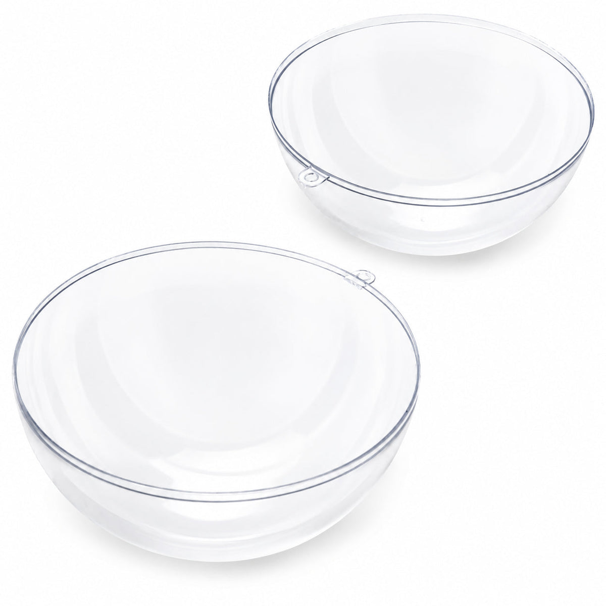 Set of 3 Clear Plastic Ball Ornaments 2.7 Inches (69 mm)