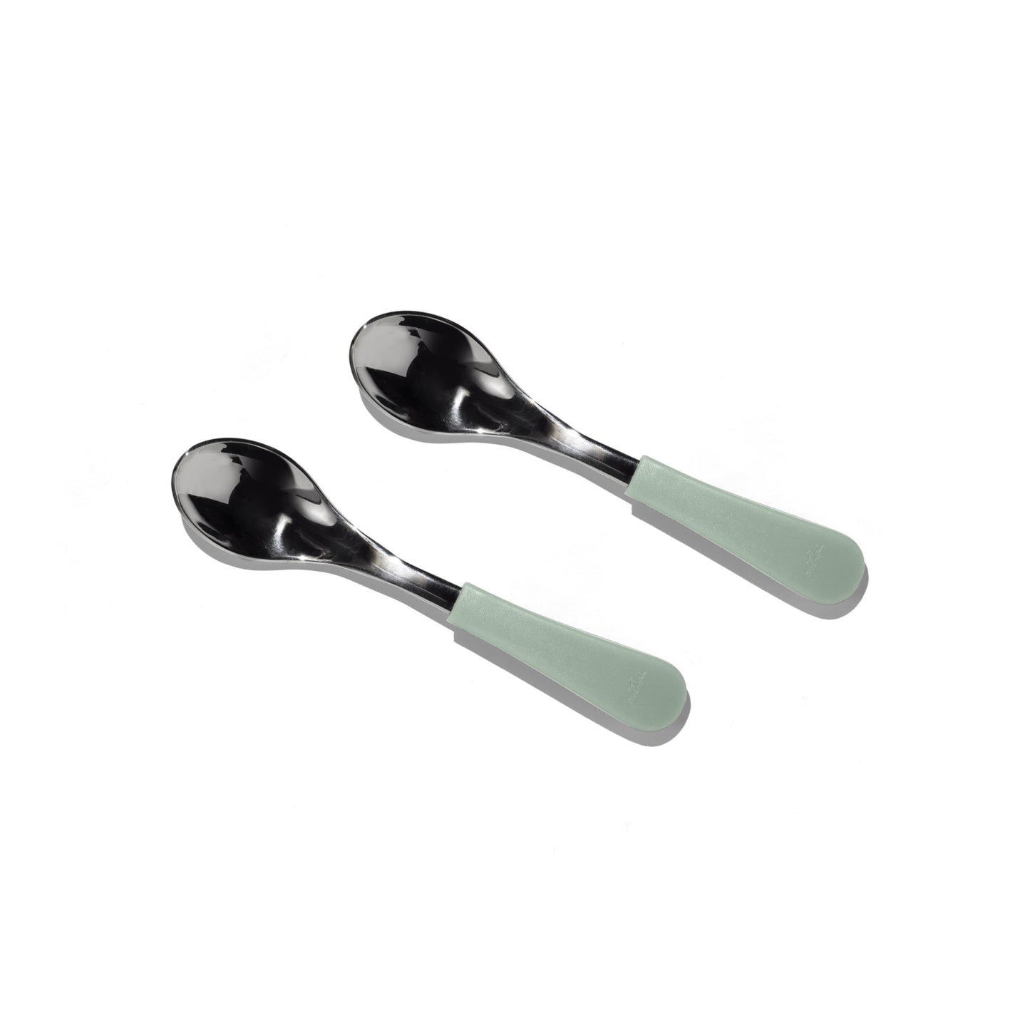 Stainless Steel Baby Spoons - BLW Infant Self Feeding Spoon | Wide - Short
