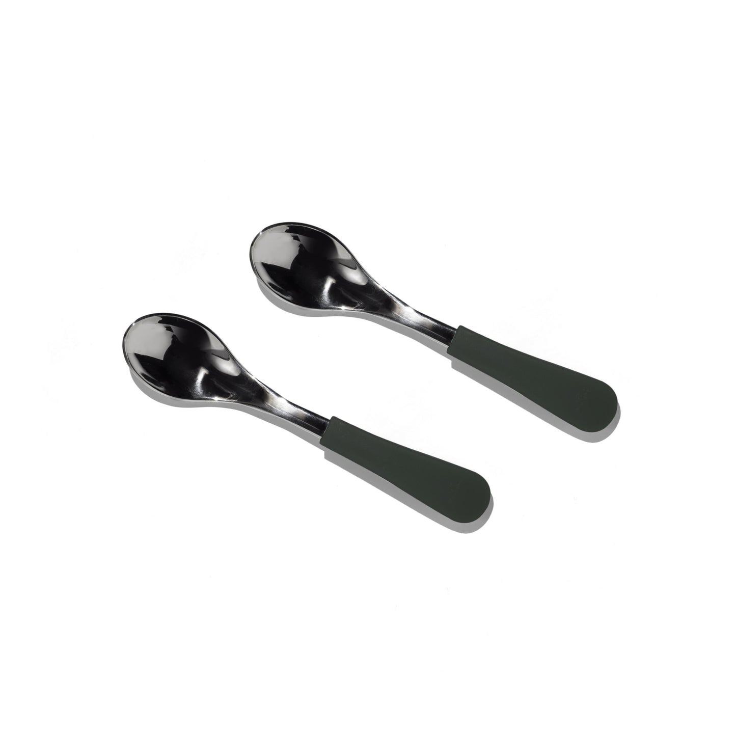 Stainless Steel Baby Spoons - BLW Infant Self Feeding Spoon | Wide - Short