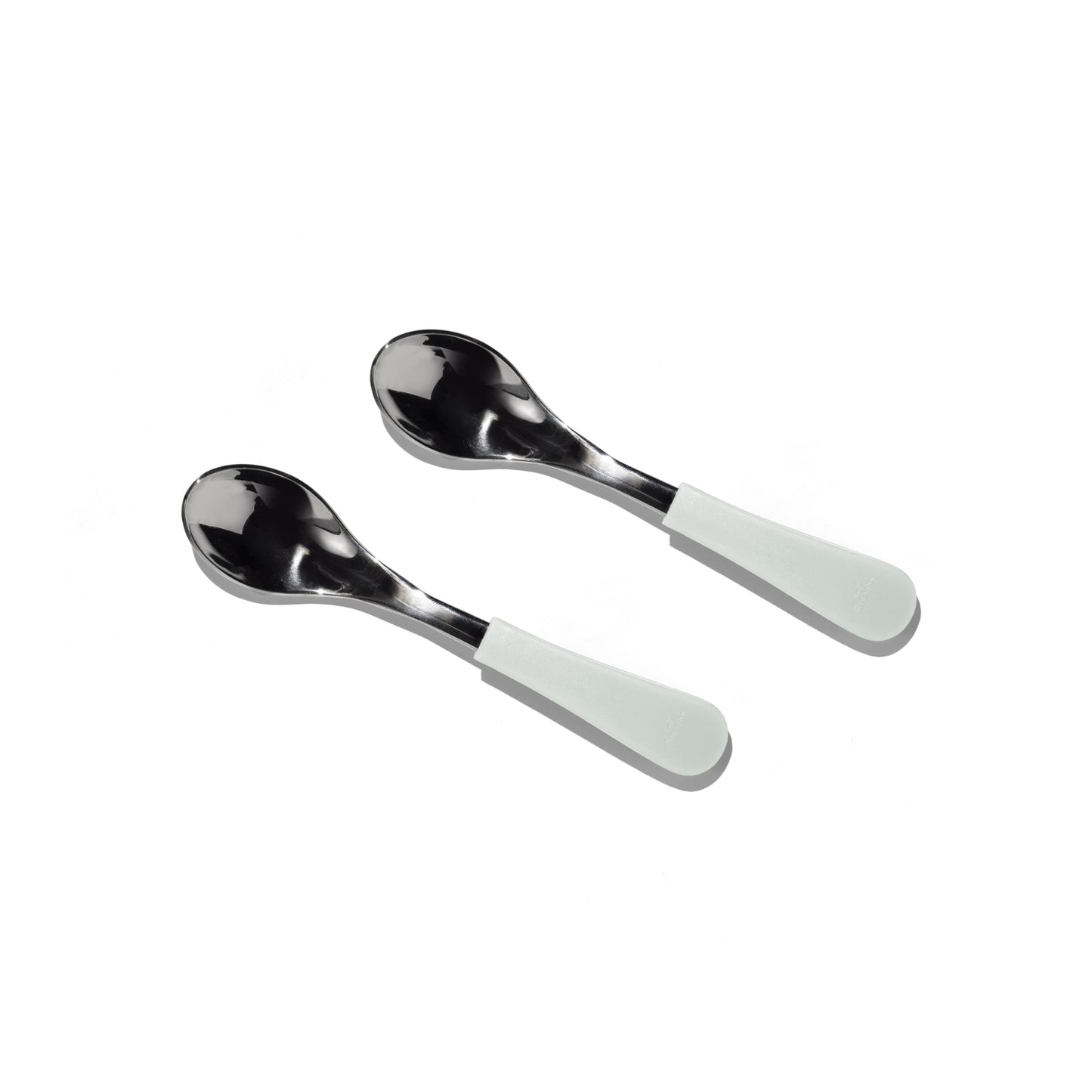 Stainless Steel Baby Spoons - BLW Infant Self Feeding Spoon | Wide - Short
