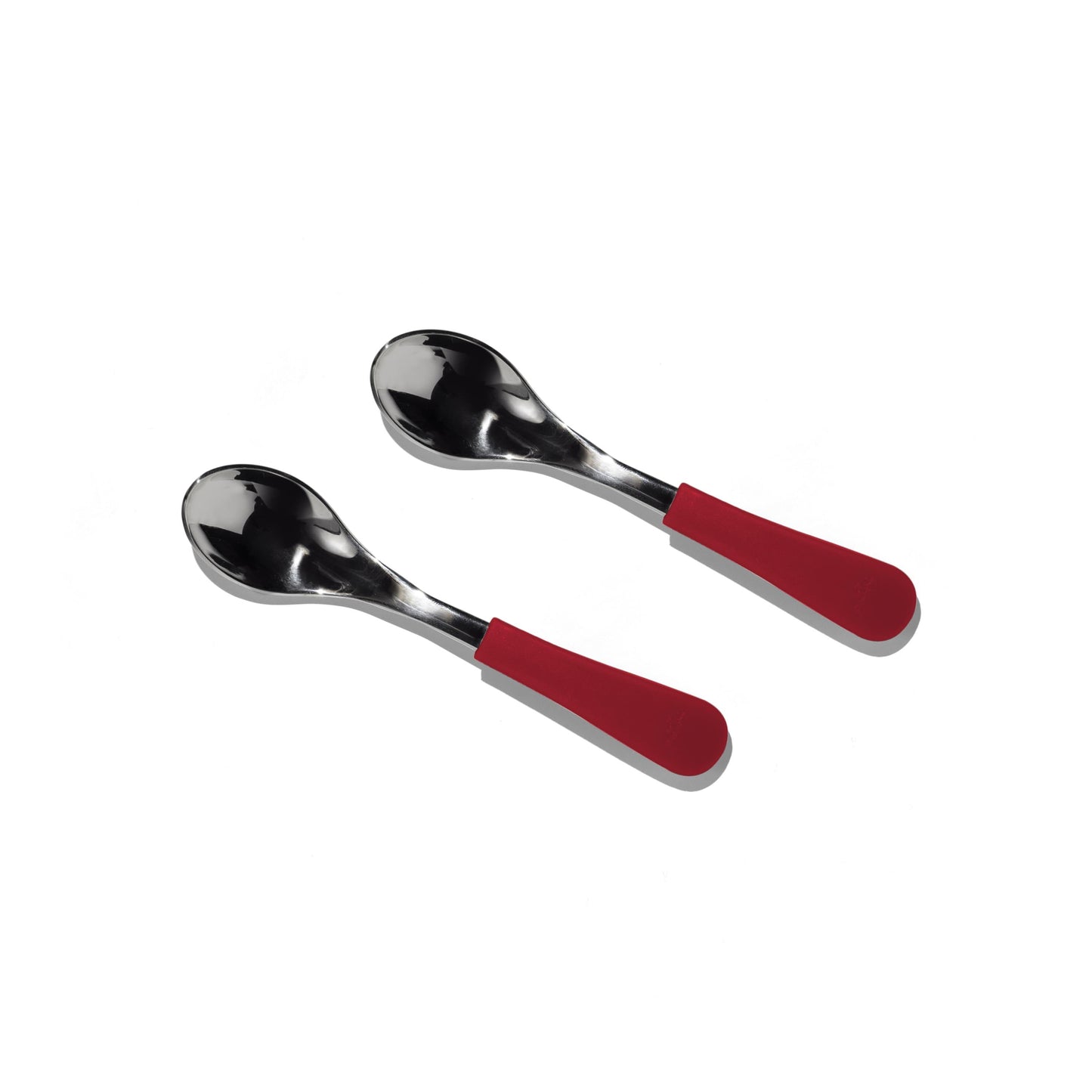 Stainless Steel Baby Spoons - BLW Infant Self Feeding Spoon | Wide - Short
