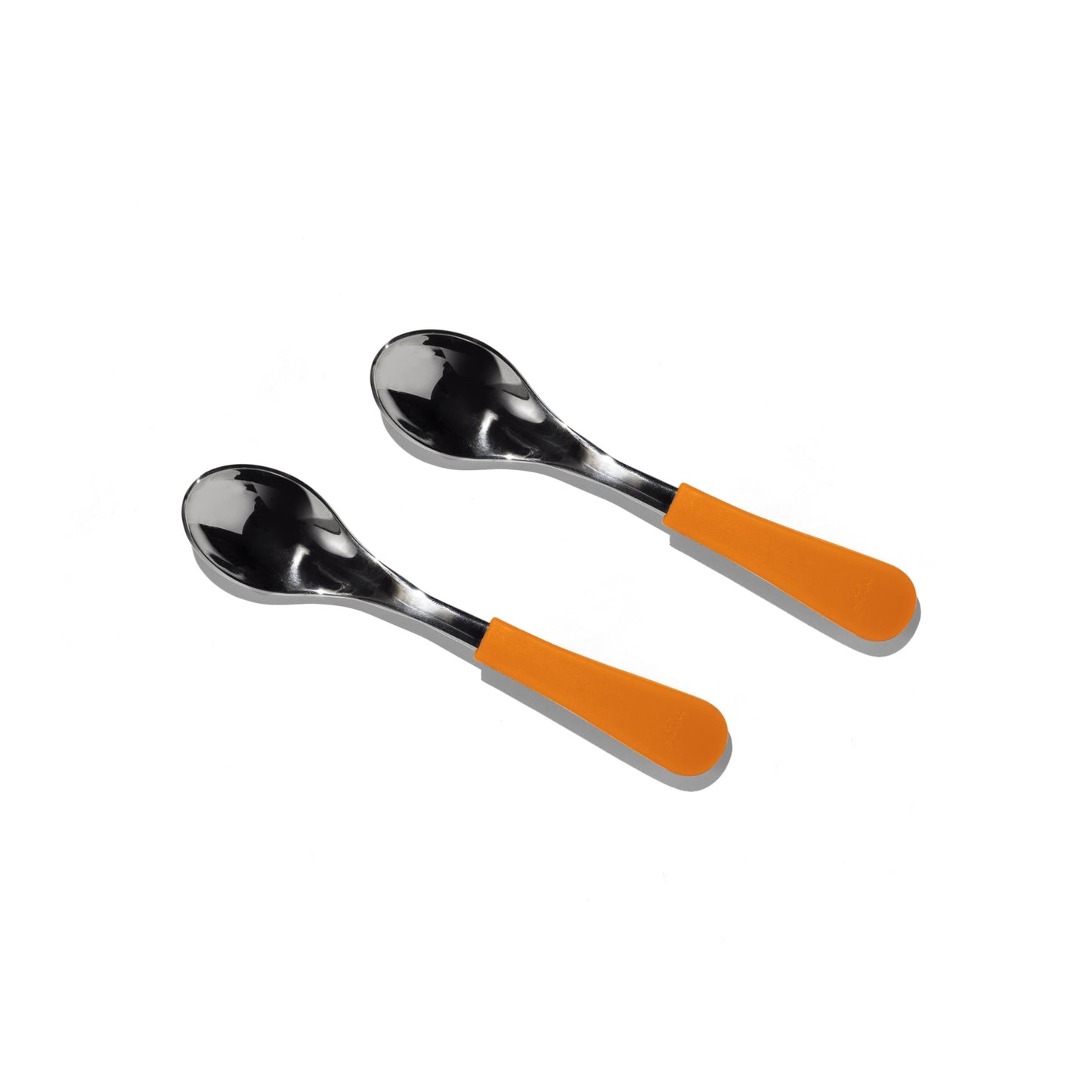 Stainless Steel Baby Spoons - BLW Infant Self Feeding Spoon | Wide - Short