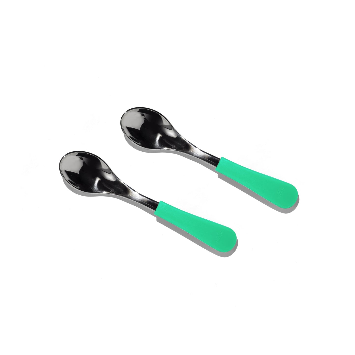 Stainless Steel Baby Spoons - BLW Infant Self Feeding Spoon | Wide - Short