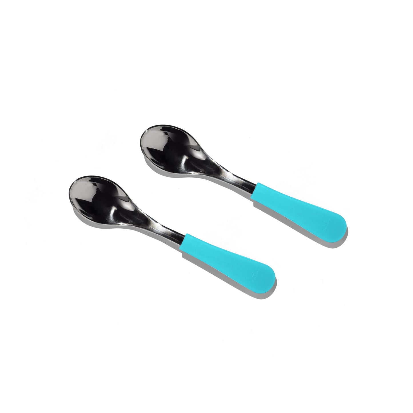 Stainless Steel Baby Spoons - BLW Infant Self Feeding Spoon | Wide - Short