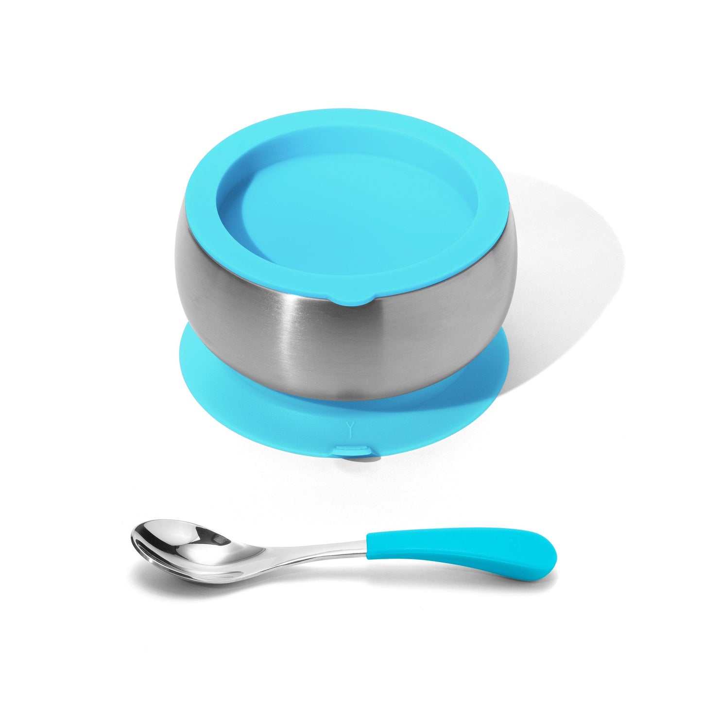 Stainless Steel Baby Bowl + Spoon - BLW Removeable Suction Infant Feeding Bowl + Lid Set