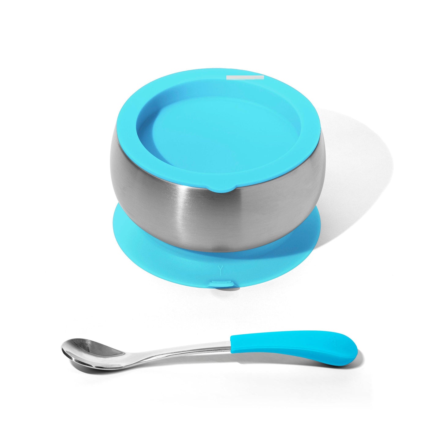 Stainless Steel Baby Bowl + Spoon - BLW Removeable Suction Infant Feeding Bowl + Lid Set
