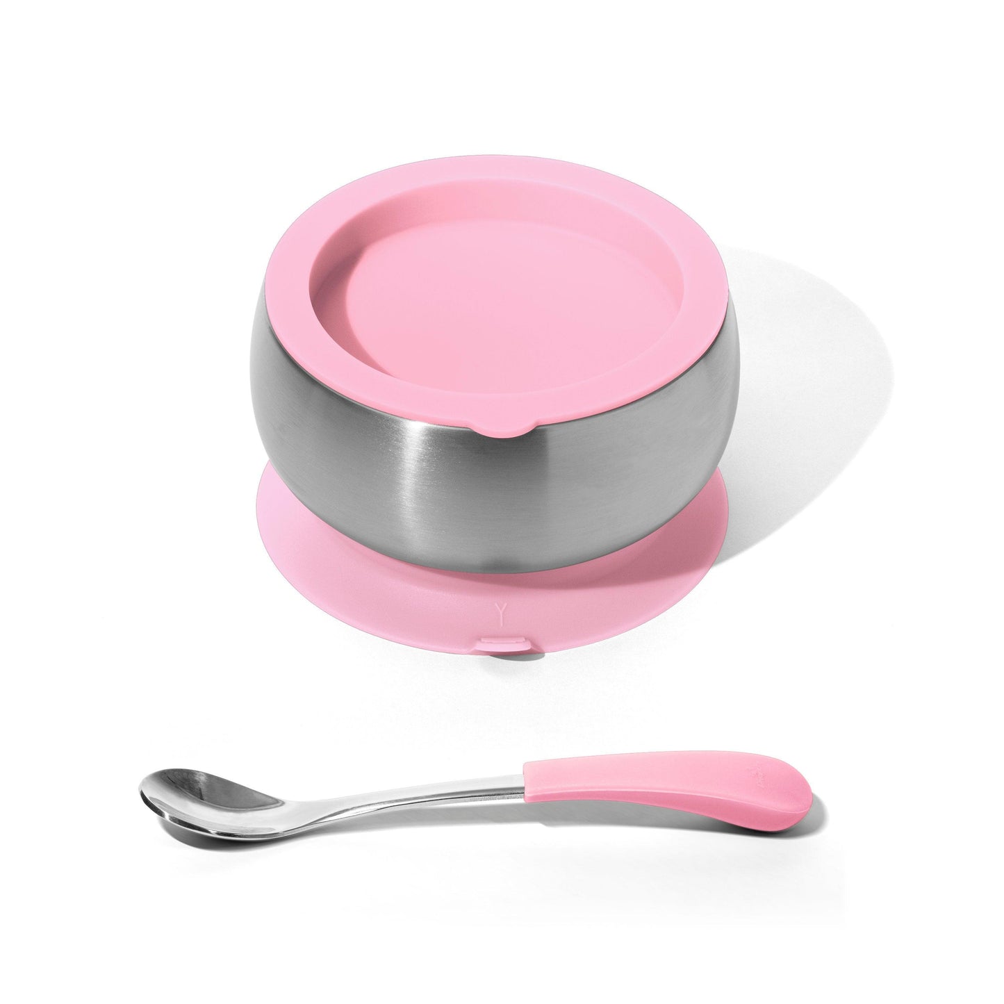 Stainless Steel Baby Bowl + Spoon - BLW Removeable Suction Infant Feeding Bowl + Lid Set