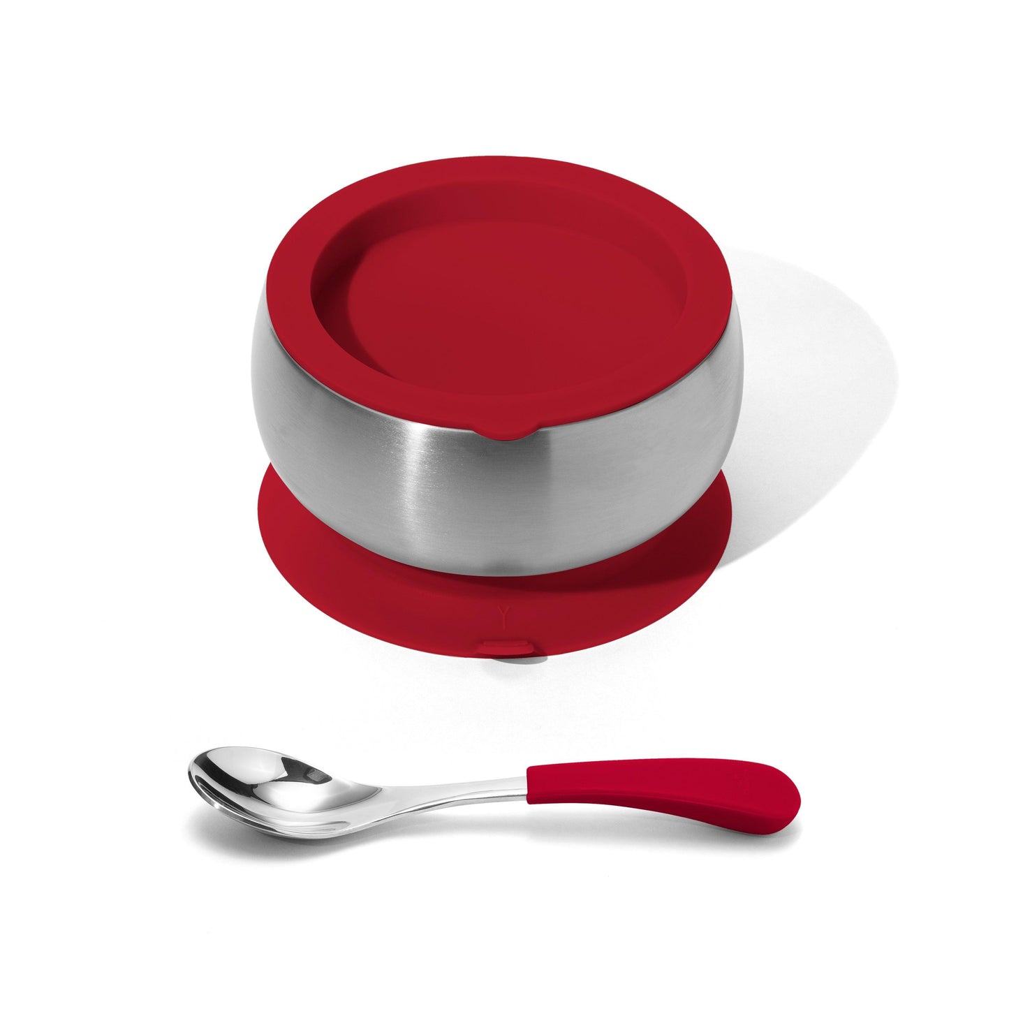 Stainless Steel Baby Bowl + Spoon - BLW Removeable Suction Infant Feeding Bowl + Lid Set