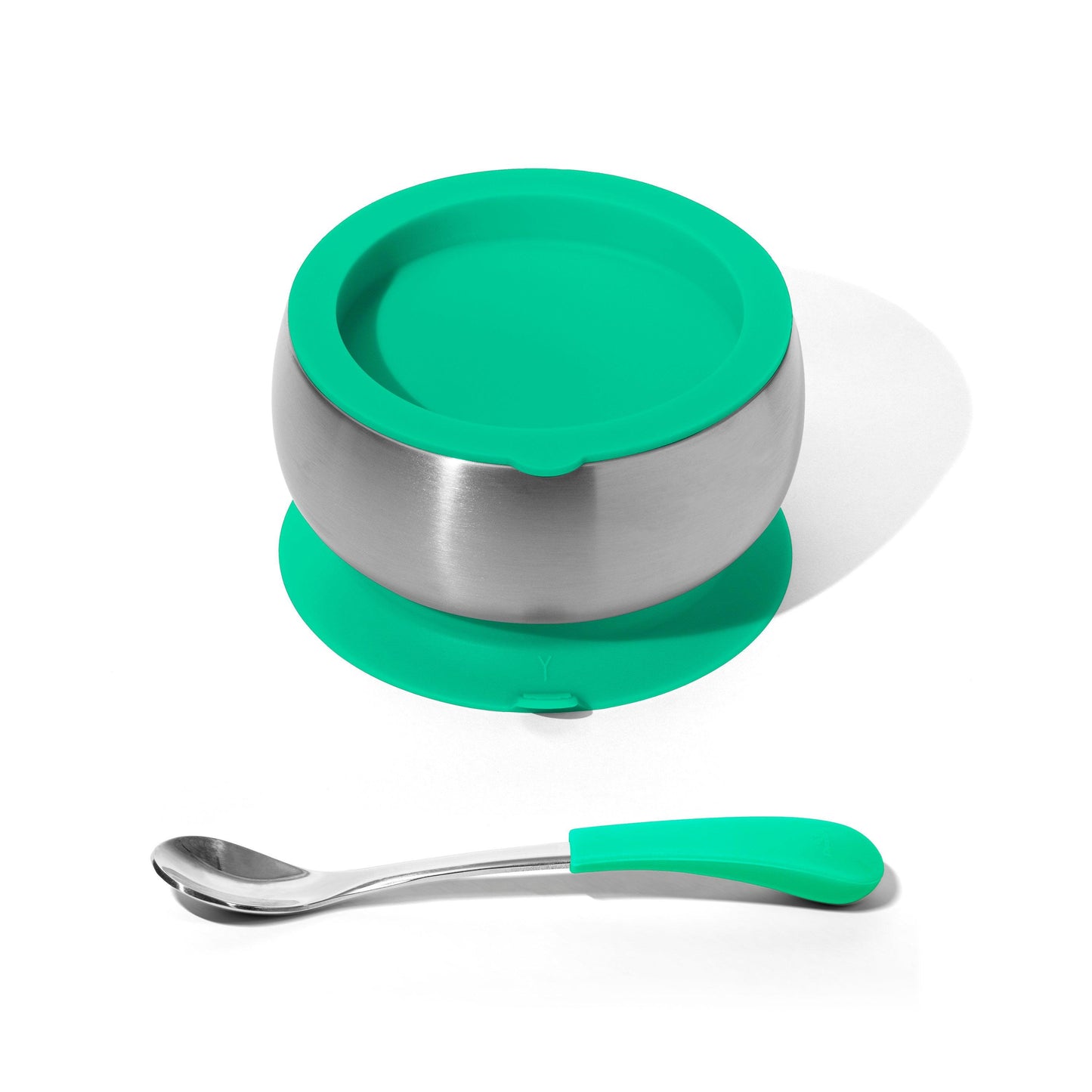 Stainless Steel Baby Bowl + Spoon - BLW Removeable Suction Infant Feeding Bowl + Lid Set