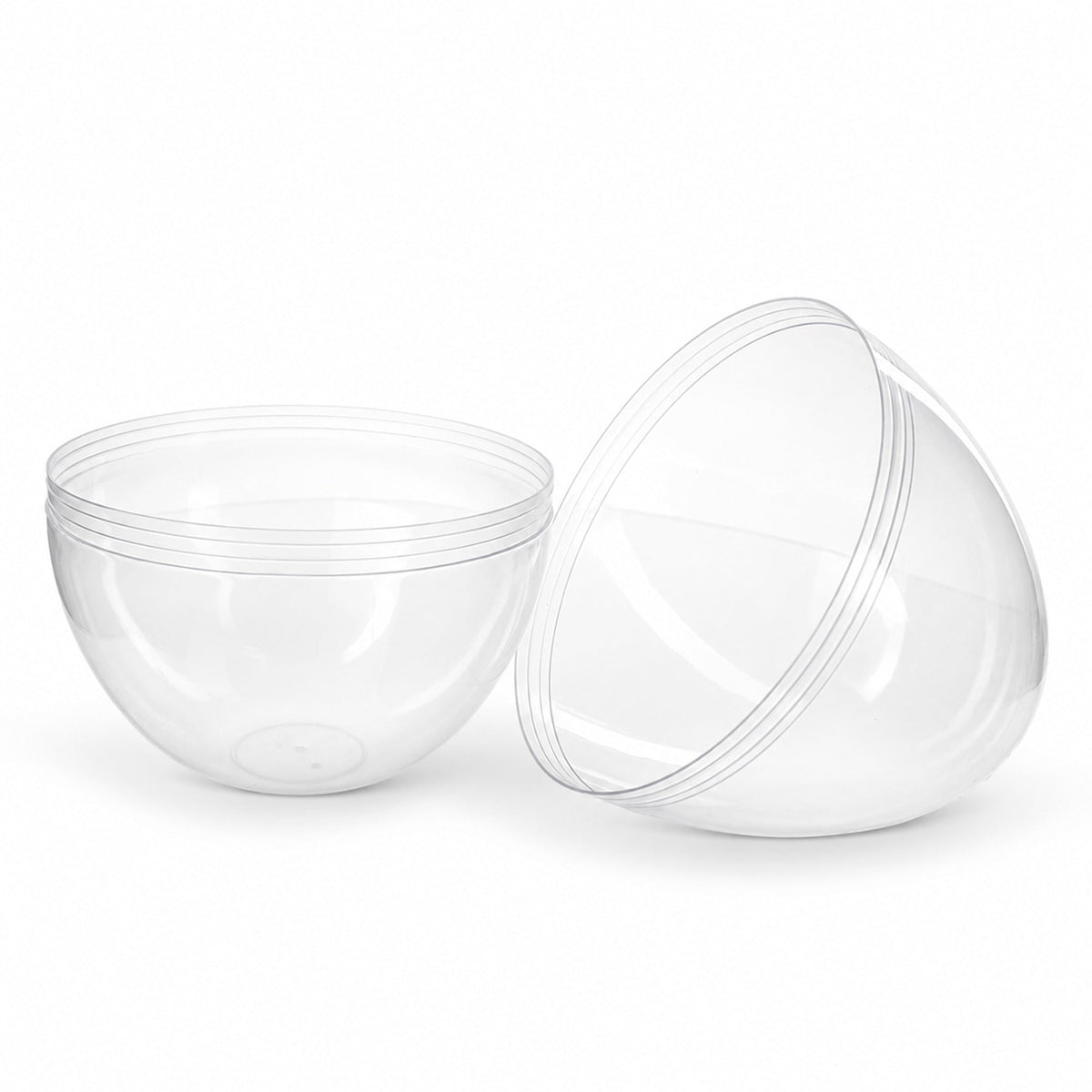 Set of 2 Giant Transparent Jumbo Size Clear Plastic Easter Eggs 10 Inches